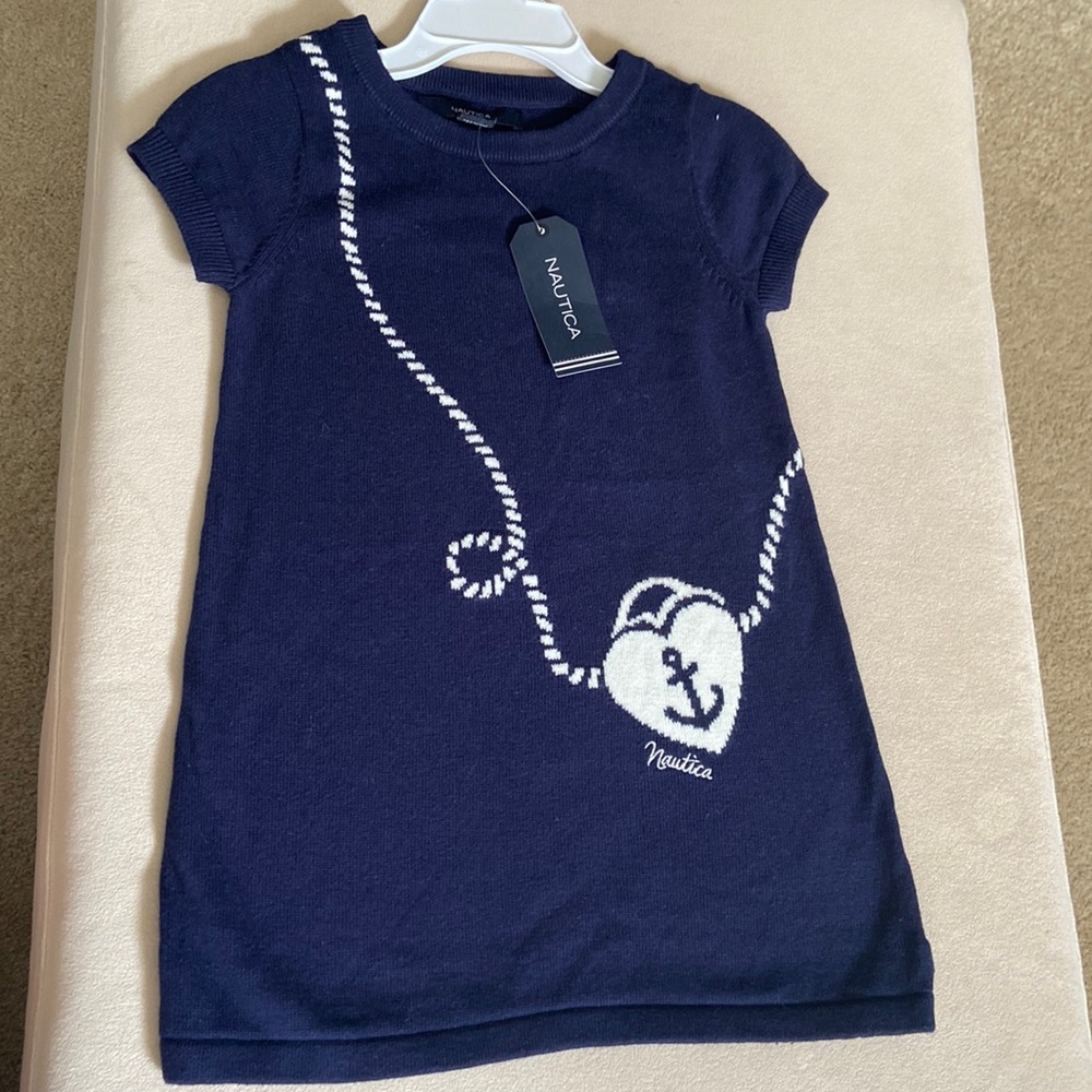 NWT Nautica Sweater Dress with Anchor Purse Design